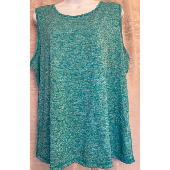 Ideology Women's 1X Active‎ Tank Top Sleeveless Green Heather Athletic - Picture 1 of 10